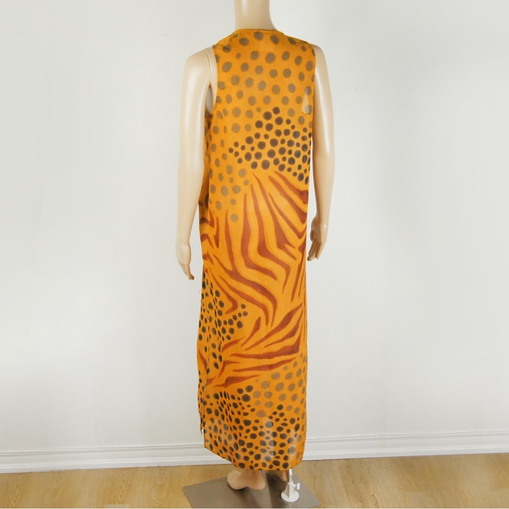 Vintage Aquasuit by La Perla Animal Print Sleeveless Cover Maxi Dress - Picture 5 of 7